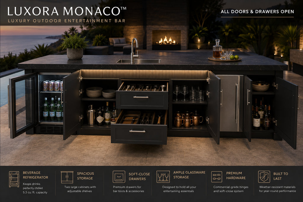 Luxora Monaco™ Luxury Outdoor Entertainment Bar
