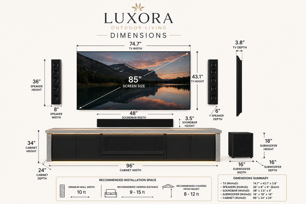 Luxora EliteVision™ 85" Outdoor Entertainment System