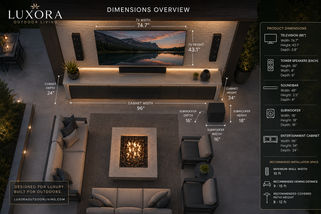Luxora EliteVision™ 85" Outdoor Entertainment System