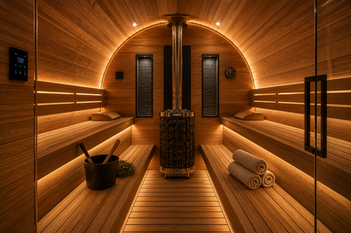 Aurevia™ Barrel Luxe 6-Person Outdoor Sauna